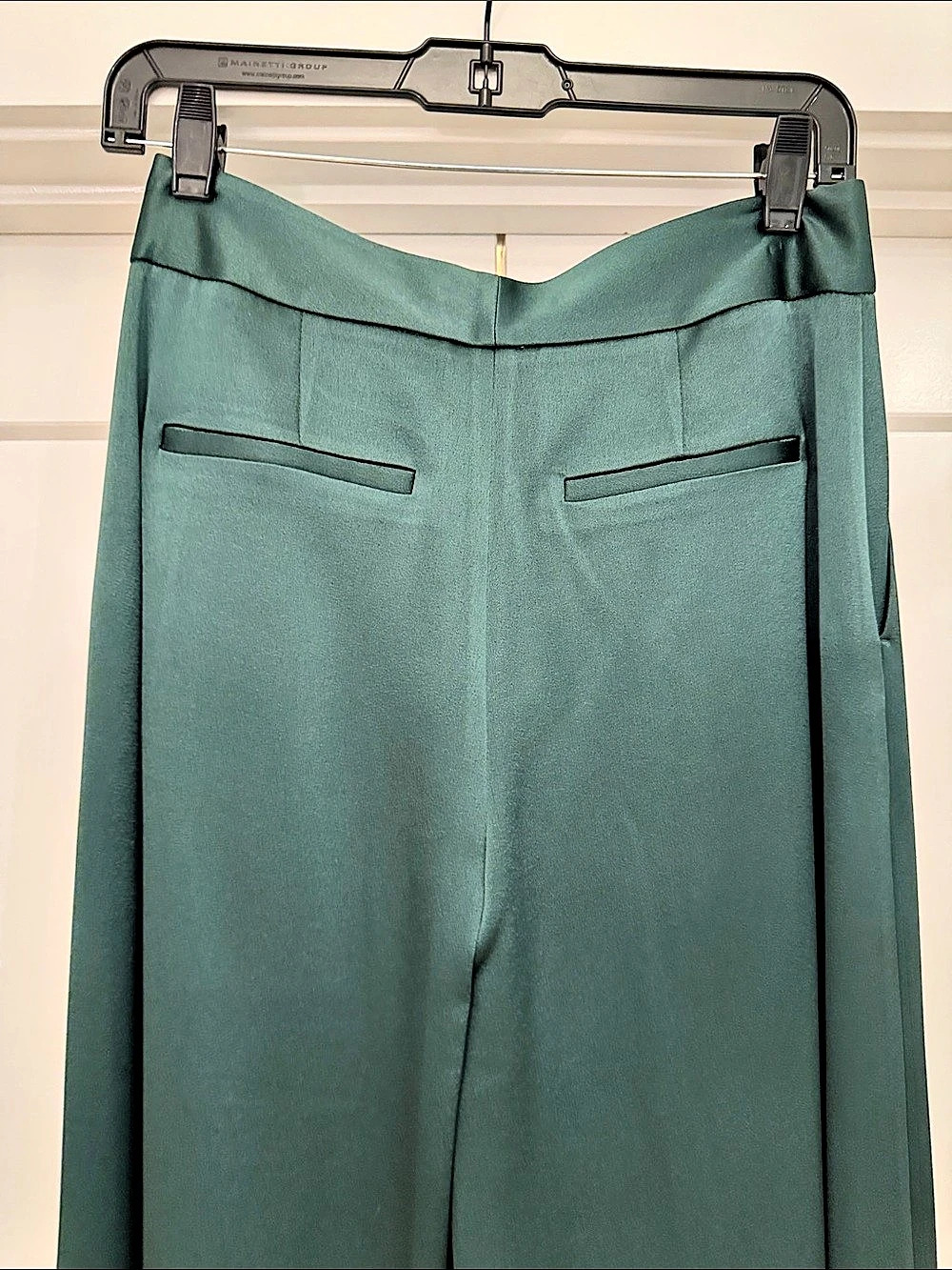 Alice + Olivia Nessi Satin Wide Leg Pants Green - Worn once - Picture 6 of 6